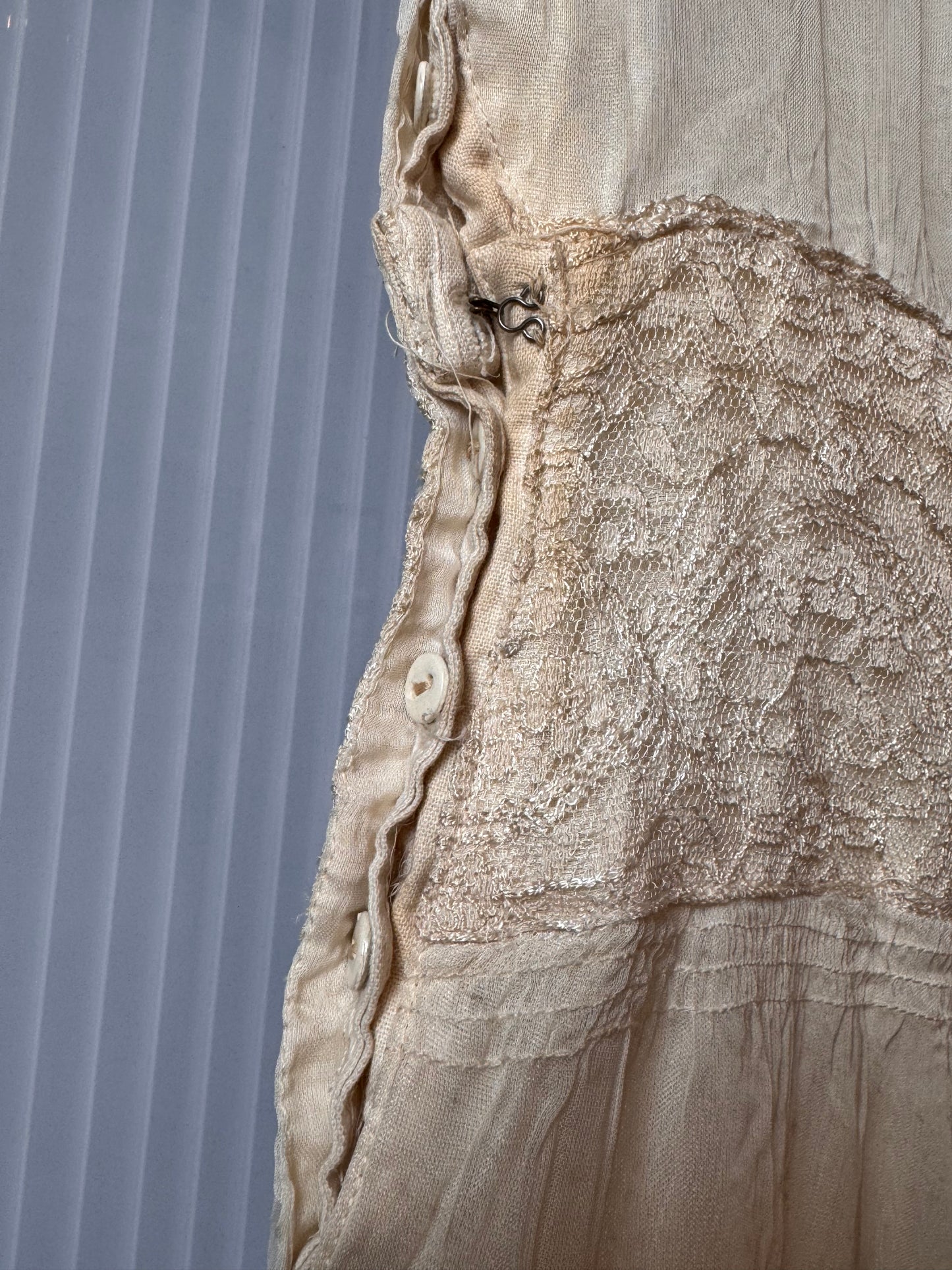 1910s/20s Sheer Cream Dress