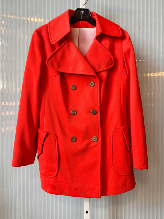 1970s Red-Orange Double-Breasted Jacket