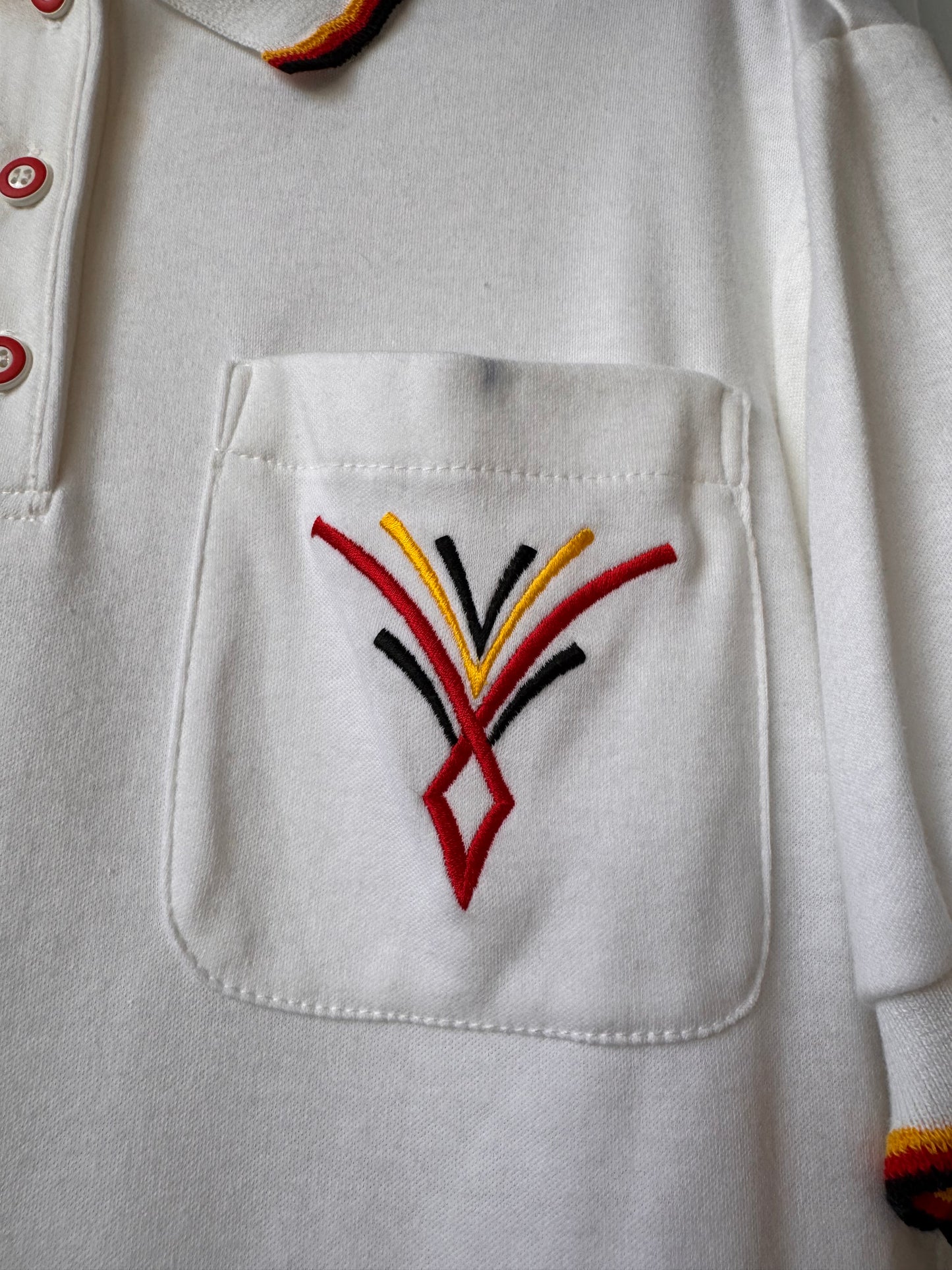 1980s White Collared Tennis Shirt & Skort Set