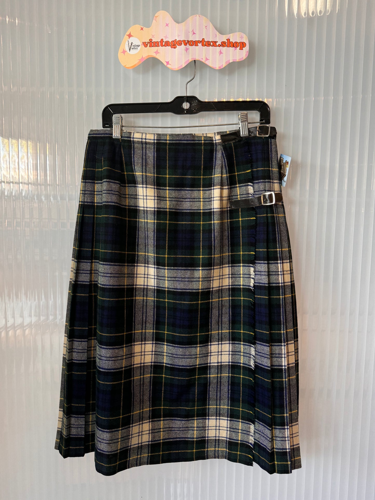 Brown's of Bermuda Green & Blue Plaid Kilt