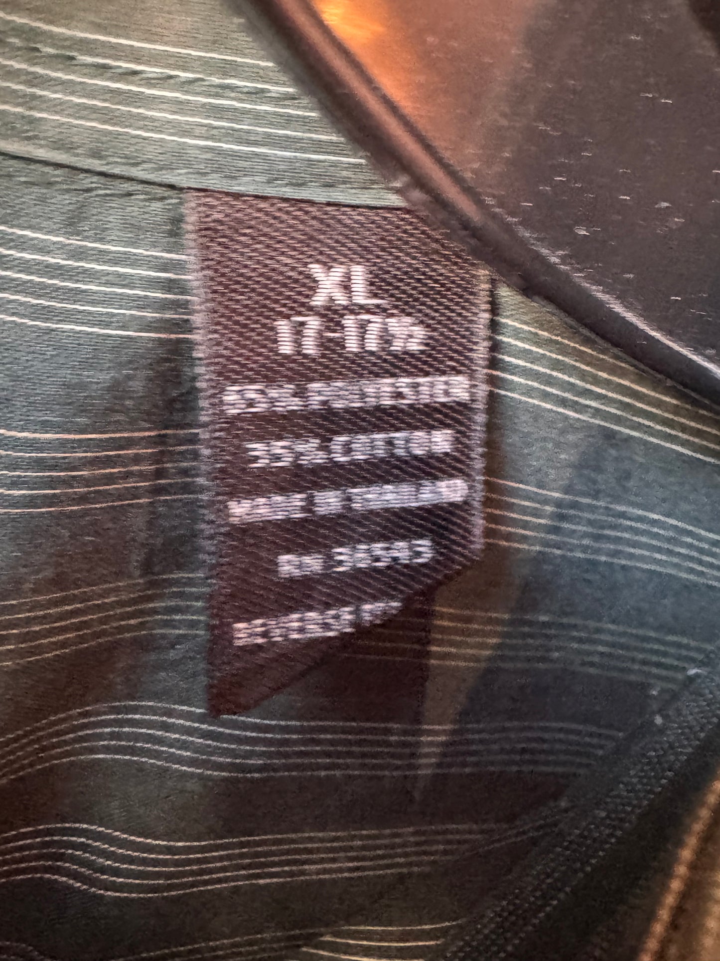 1970s Dark Green Striped Button-Up Shirt