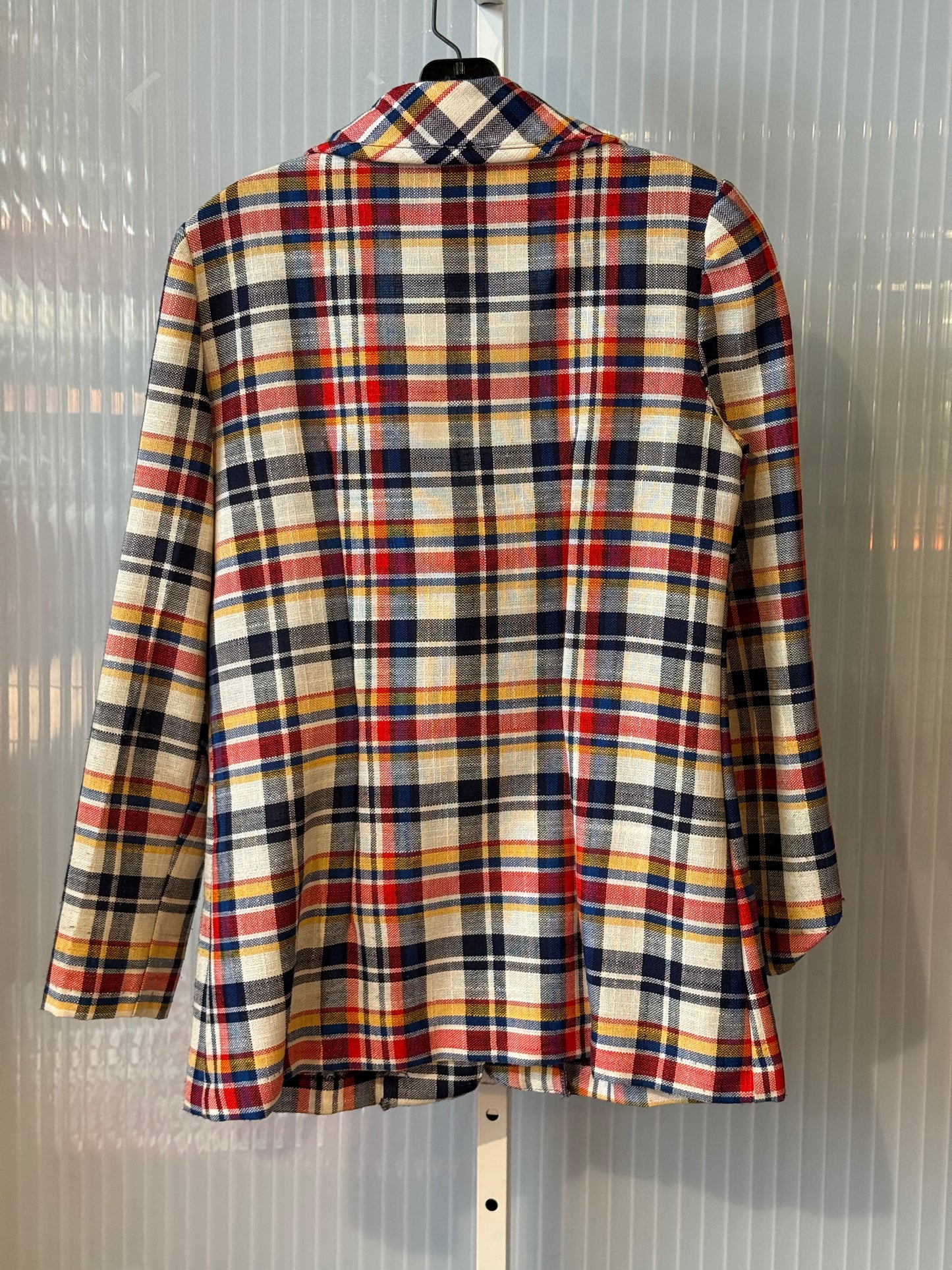 1970s Primary Color Plaid Blazer