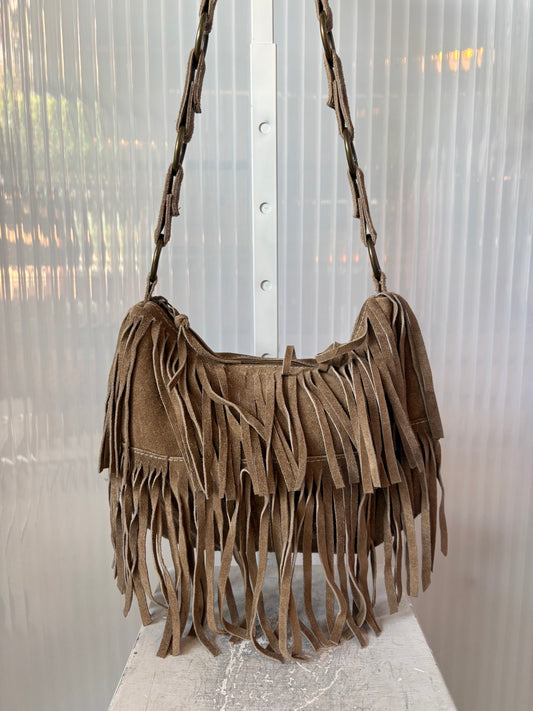 Brown 100% Suede Made in India Purse