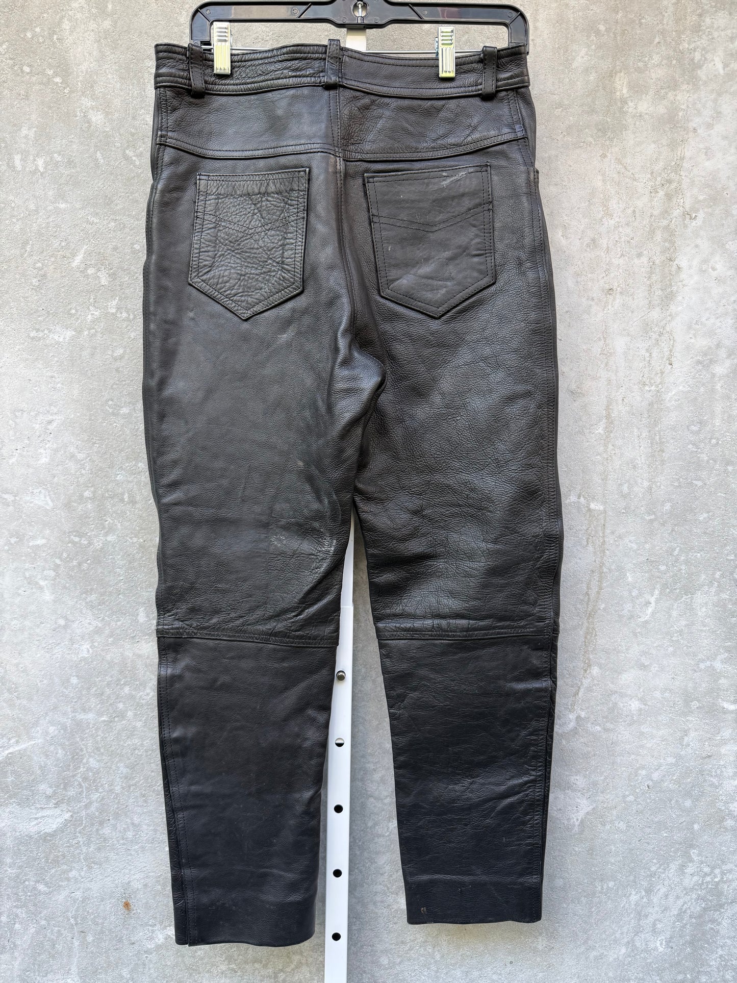 Black Leather Mr. Motorcycle Pants