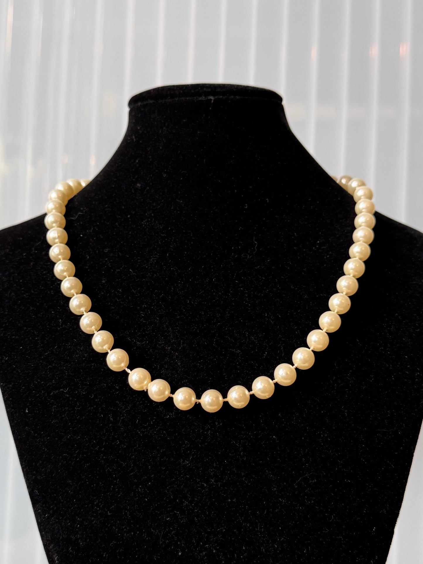Cream Faux Pearl Necklace