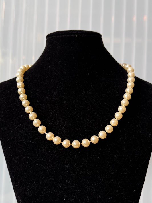 Cream Faux Pearl Necklace