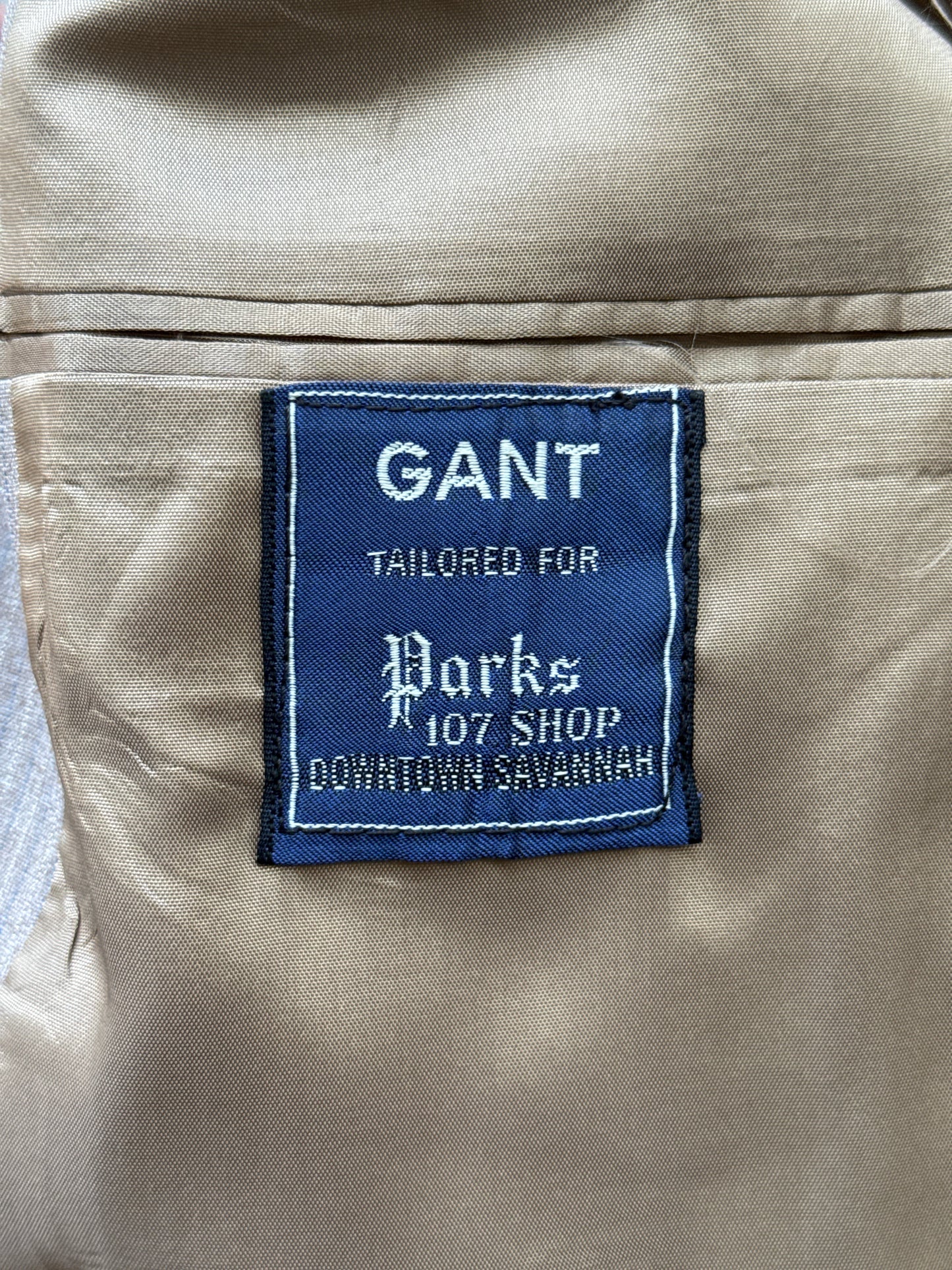 Gant Sand Colored Striped Suit Jacket with Deadstock Tags