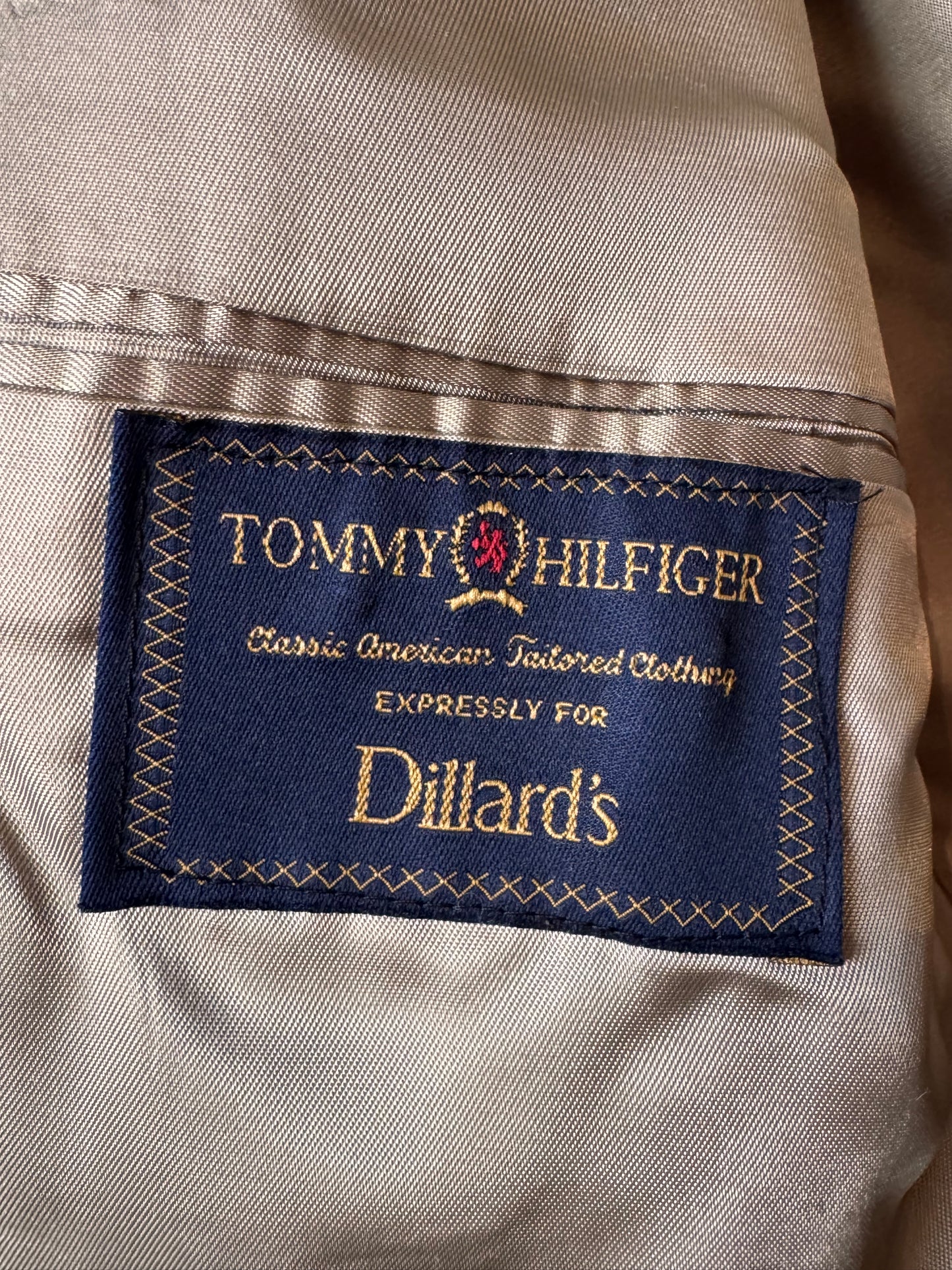 1990s Tommy Hilfiger Brown Houndstooth Blazer