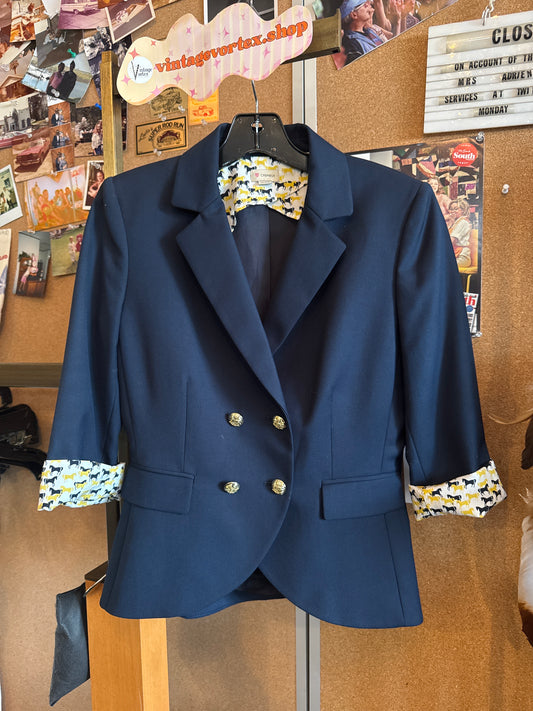 2010s Cremieux Navy Blue Blazer