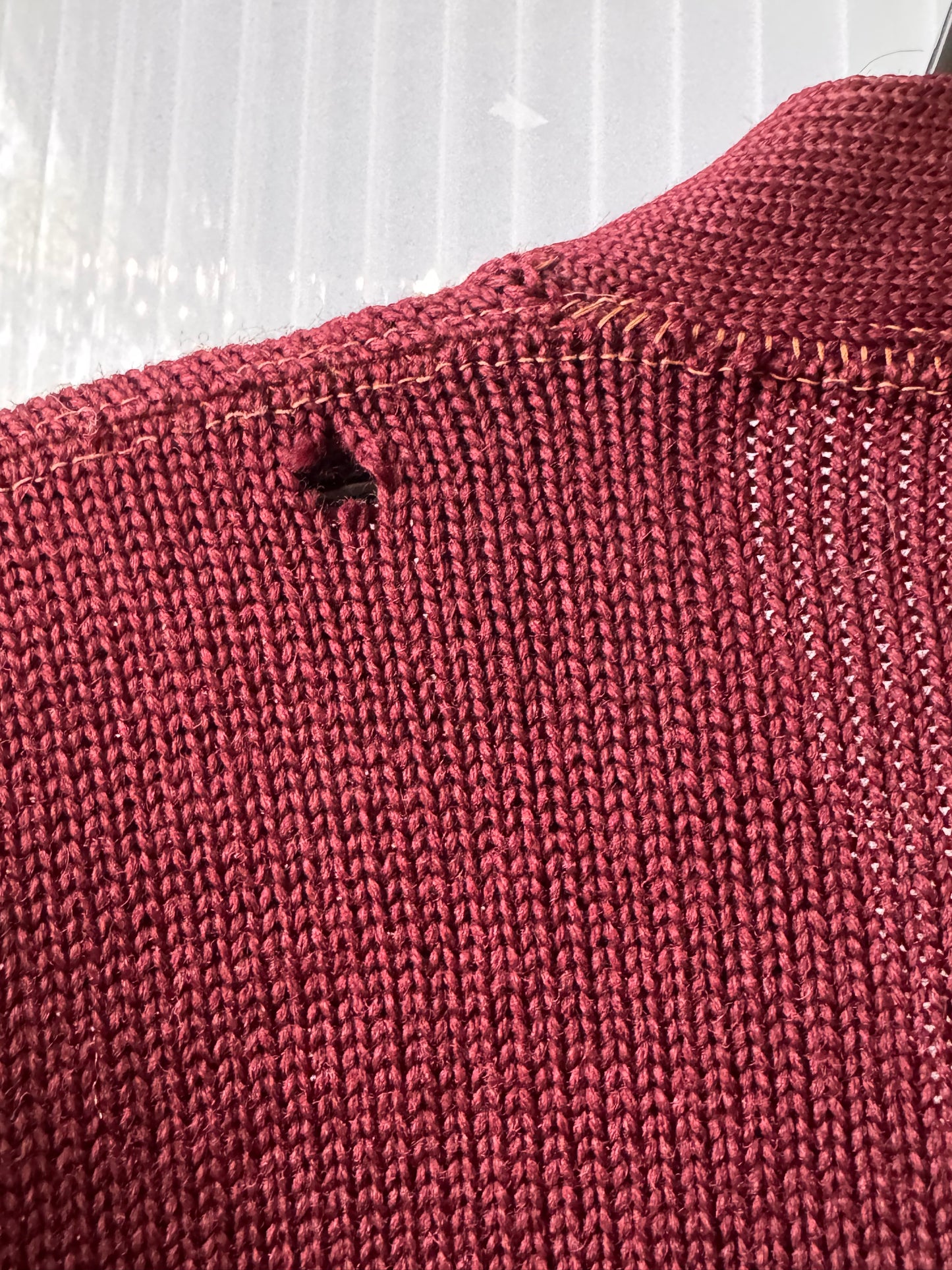 1950s Burgundy Knit Cardigan