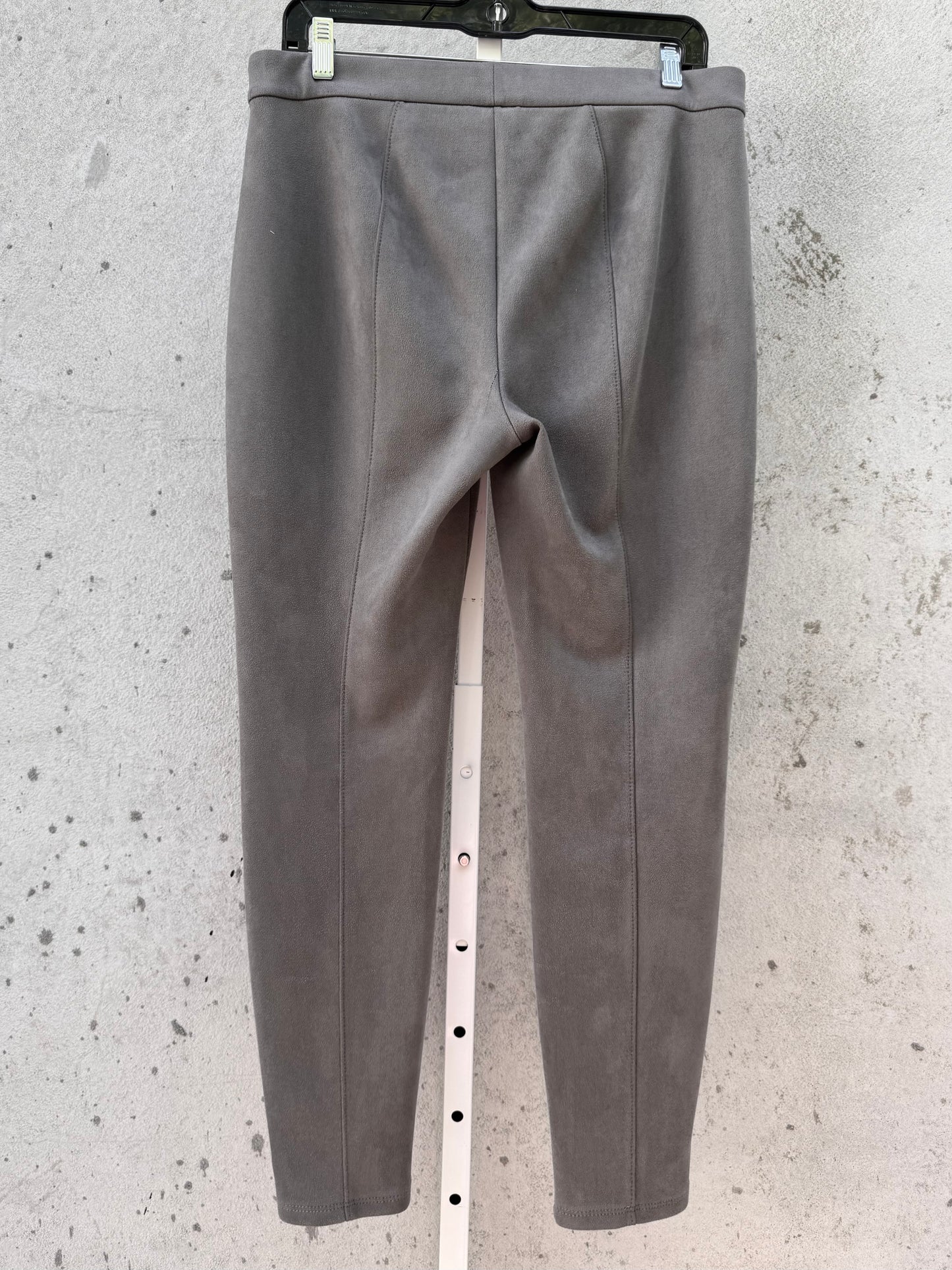 Gray Faux-Suede Pants