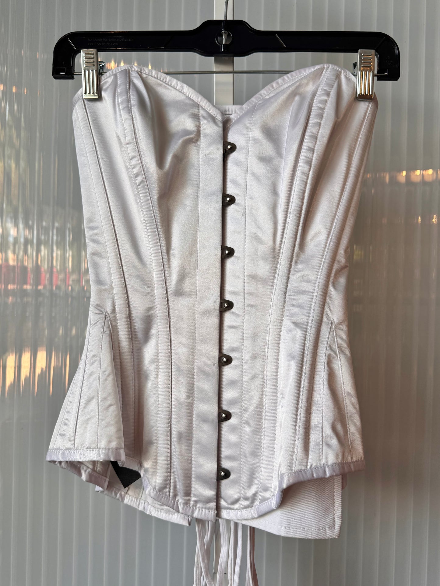 Corset Story White Satin Overbust Corset