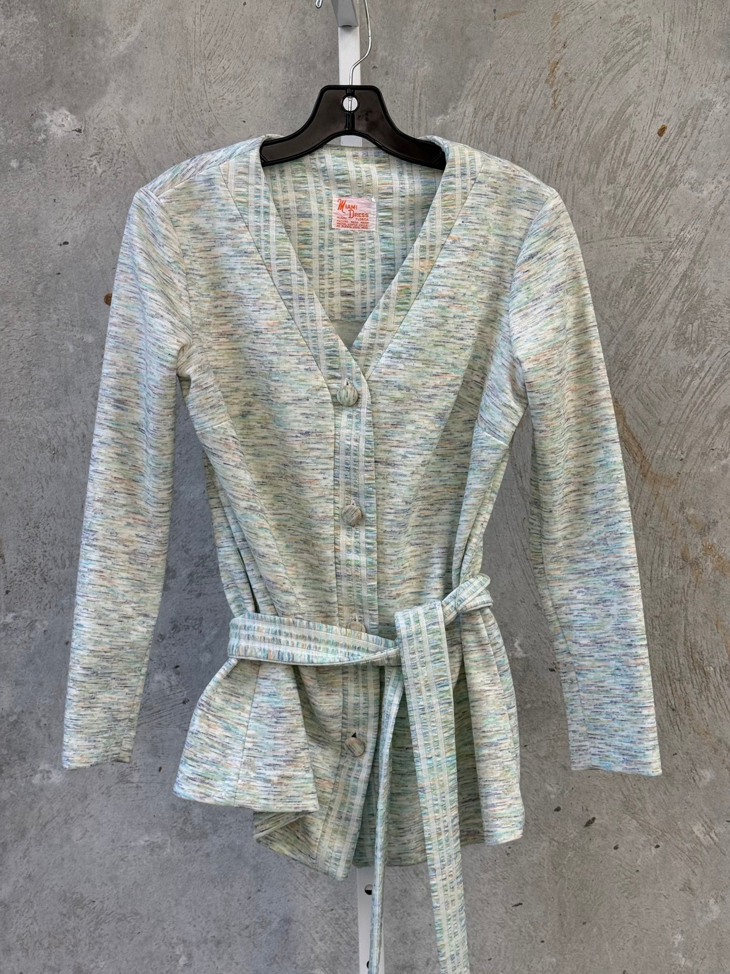 1970s Pastel Multicolor Top, Jacket, & Pants Set
