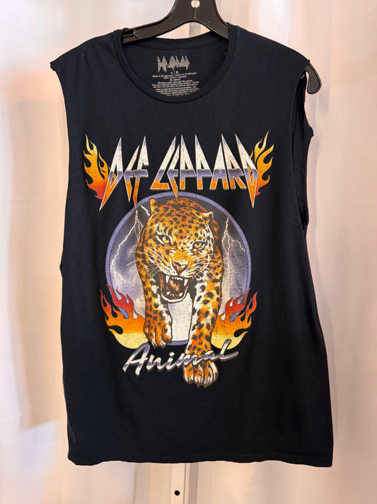 Def Leppard Animal Black Tank Shirt