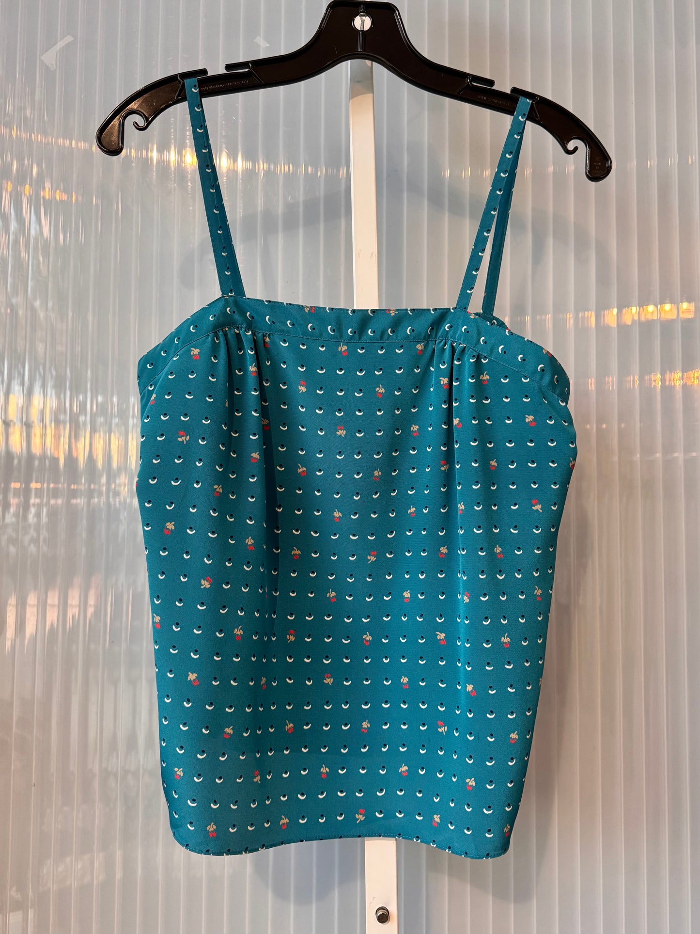 1980s Teal Patterned Skirt & Top Set