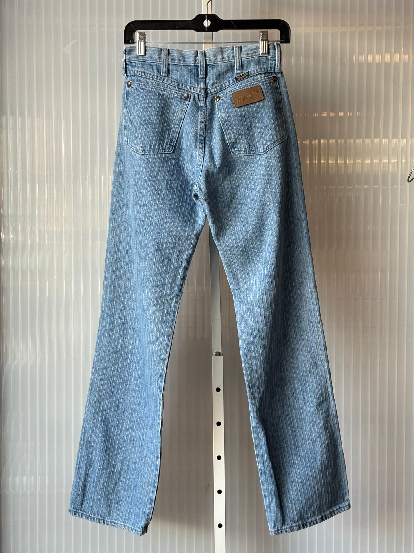 1980s Wrangler Striped Light-wash Denim Straight Leg Jeans