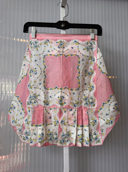 1950s Pink Floral Apron