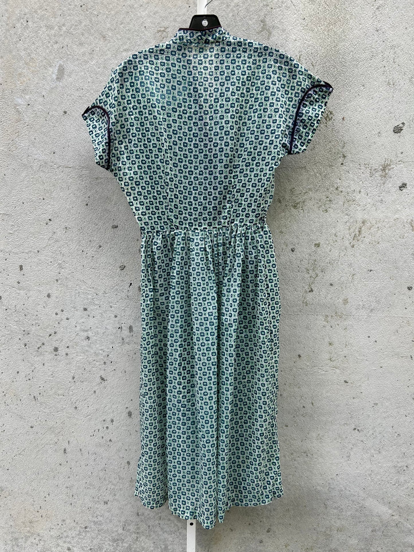 1950s Blue Sheer Shirtwaist Day Dress