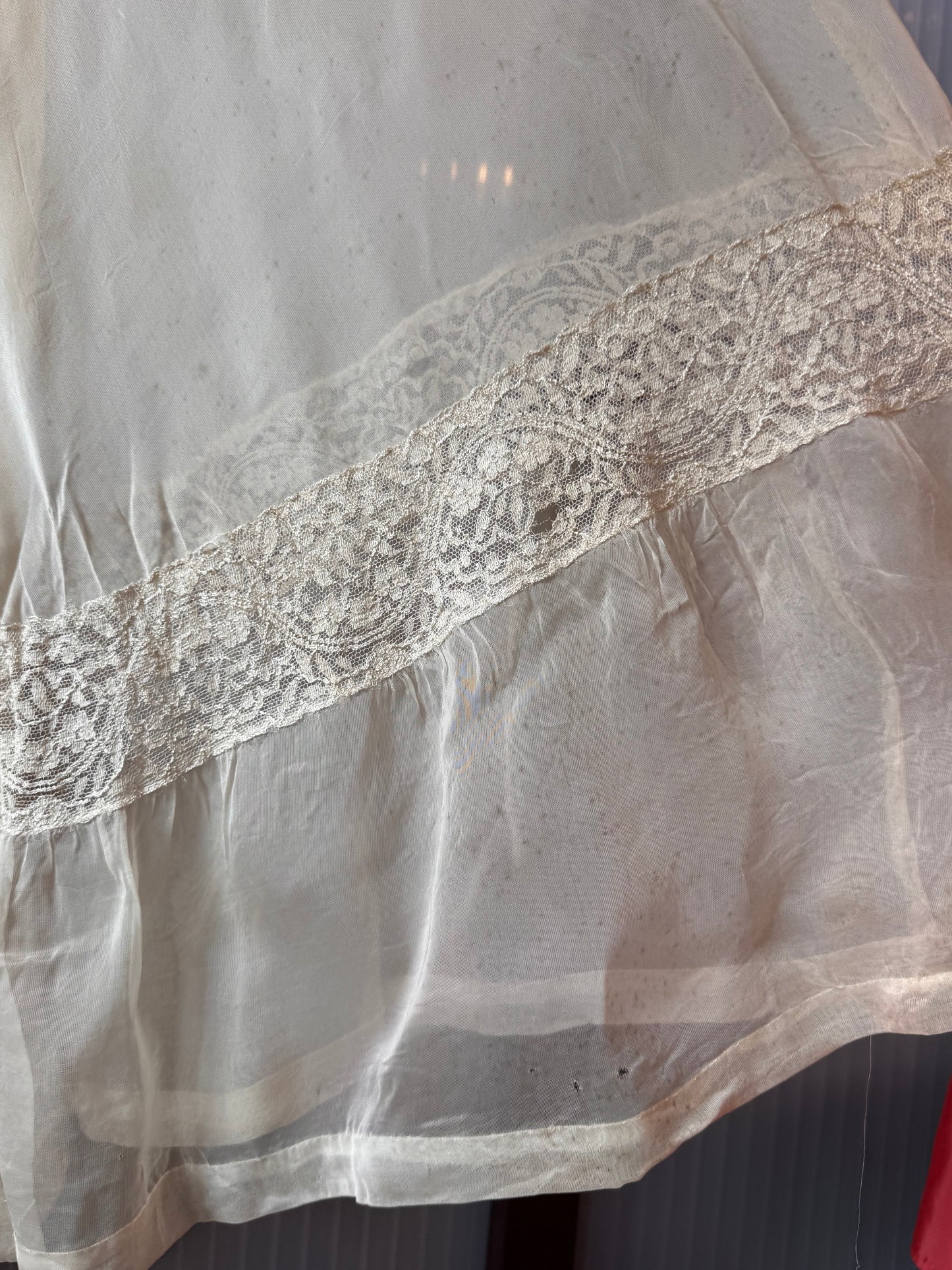 1910s/20s Sheer Cream Dress
