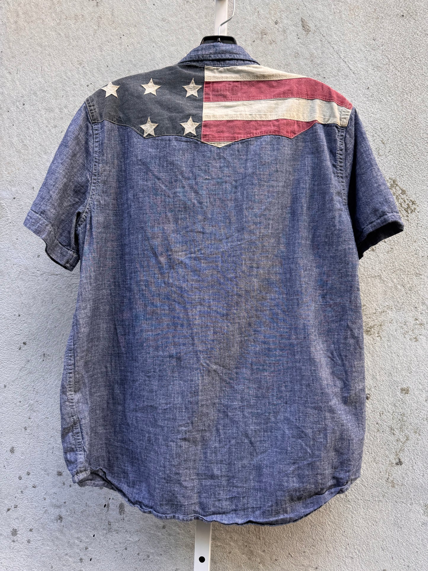 Ralph Lauren Denim American Flag Pearl Snap Shirt