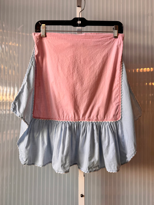 Pink & Blue Scallop Trim Apron