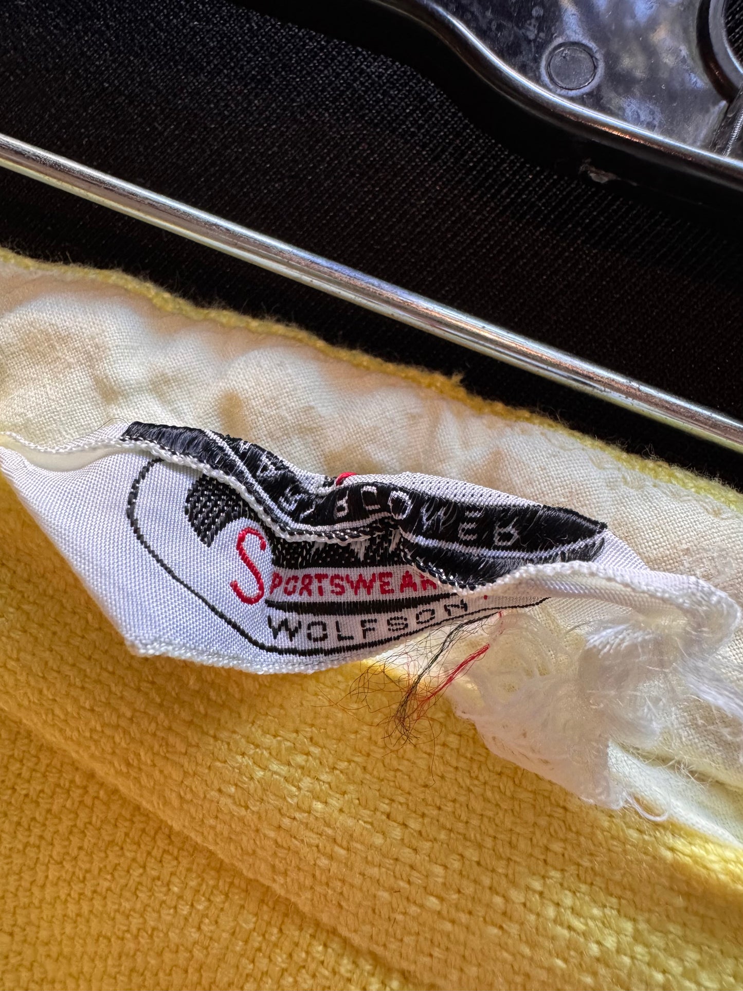 1960s High Waist Woven Yellow Shorts