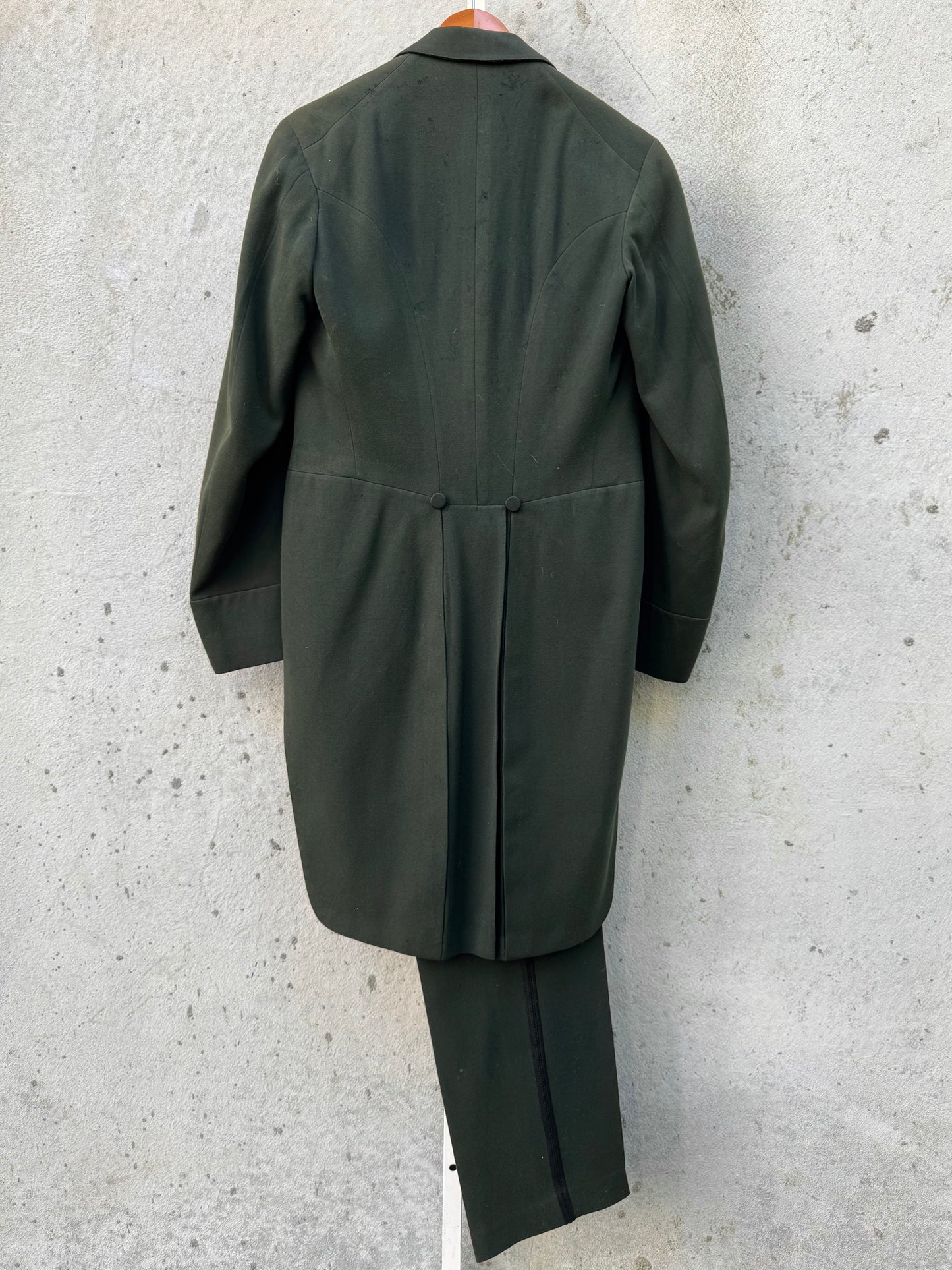 Edwardian Green & Black Tailcoat Vest & Pants Set