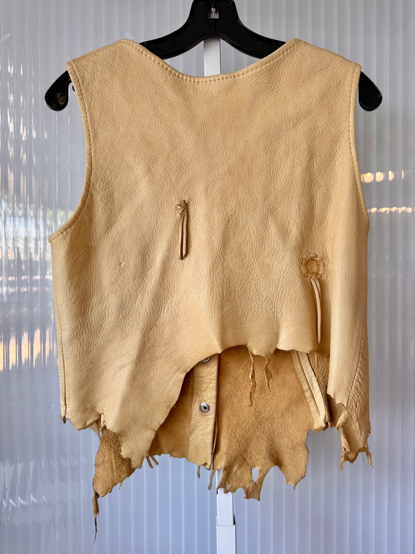 Y2K Hide and Soul Tan Leather Vest