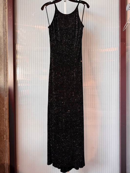 Jessica McClintock Black & Silver Bodycon Dress