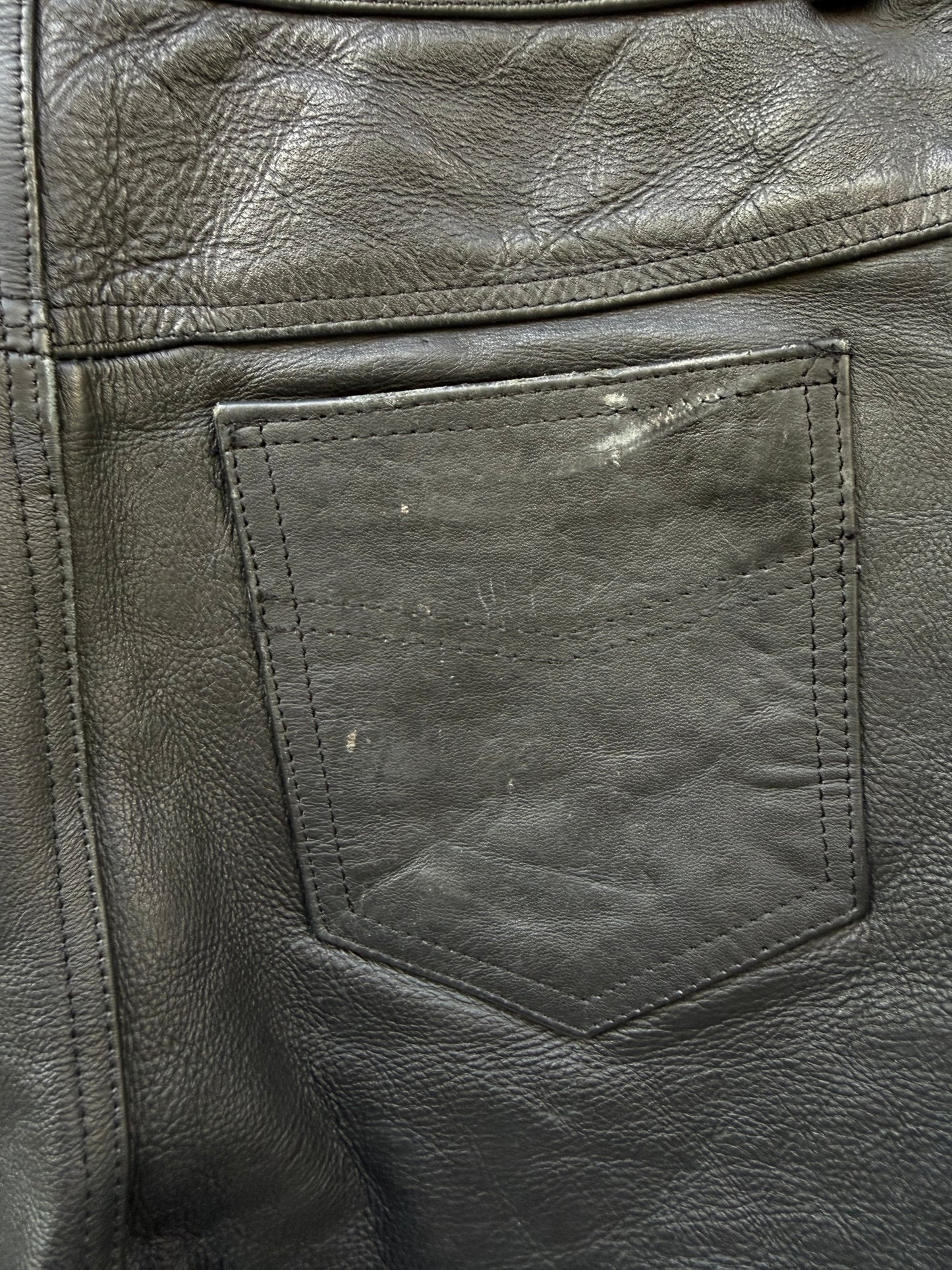 Black Leather Mr. Motorcycle Pants
