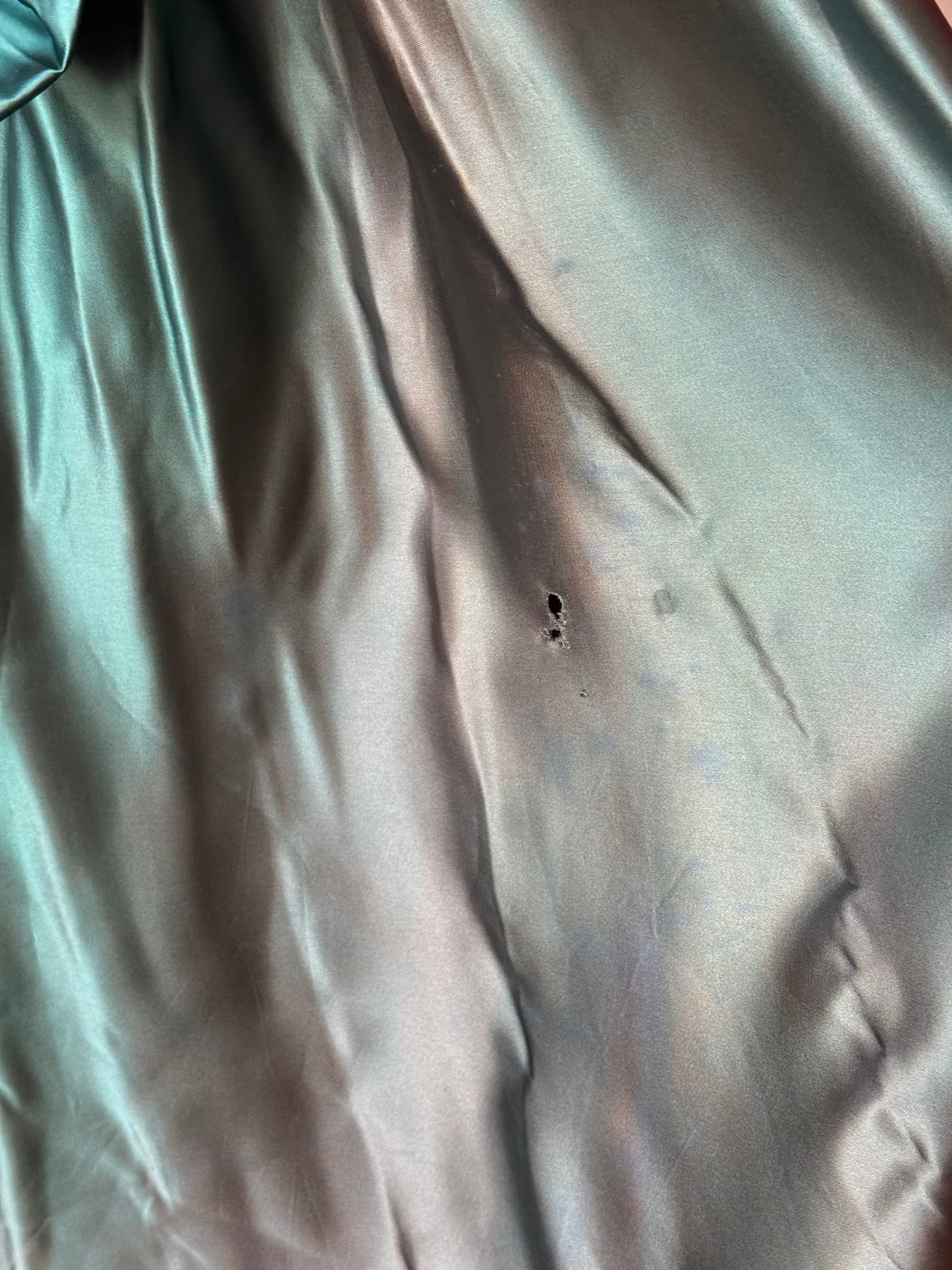 1980s Teal Prom Dress w/ Bows
