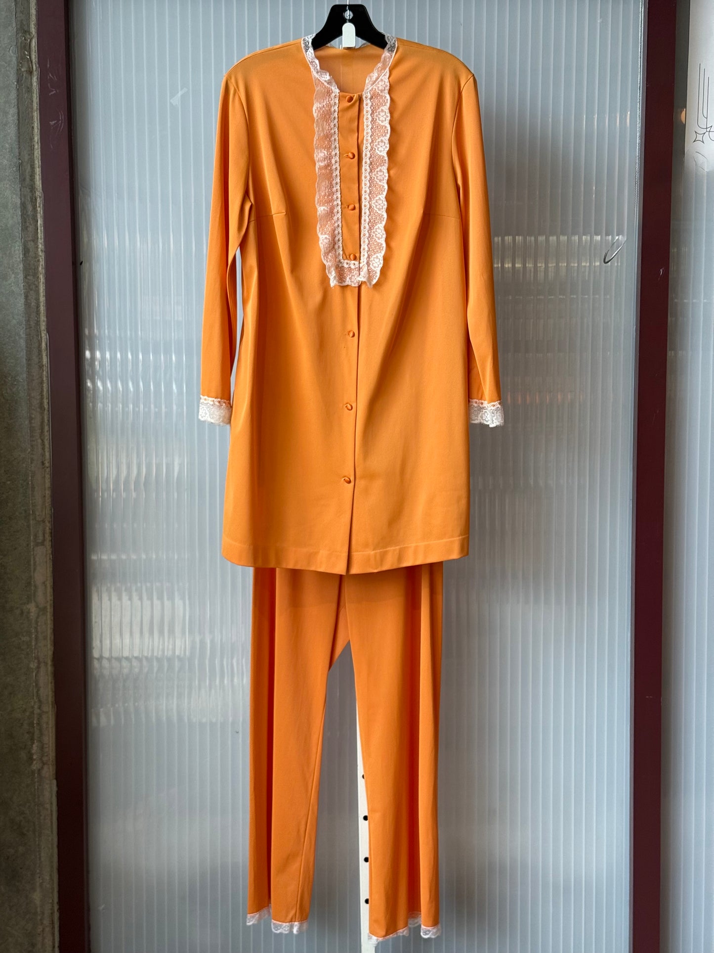 Late 50s/Early 60s Orange 2-Piece Pajama Set