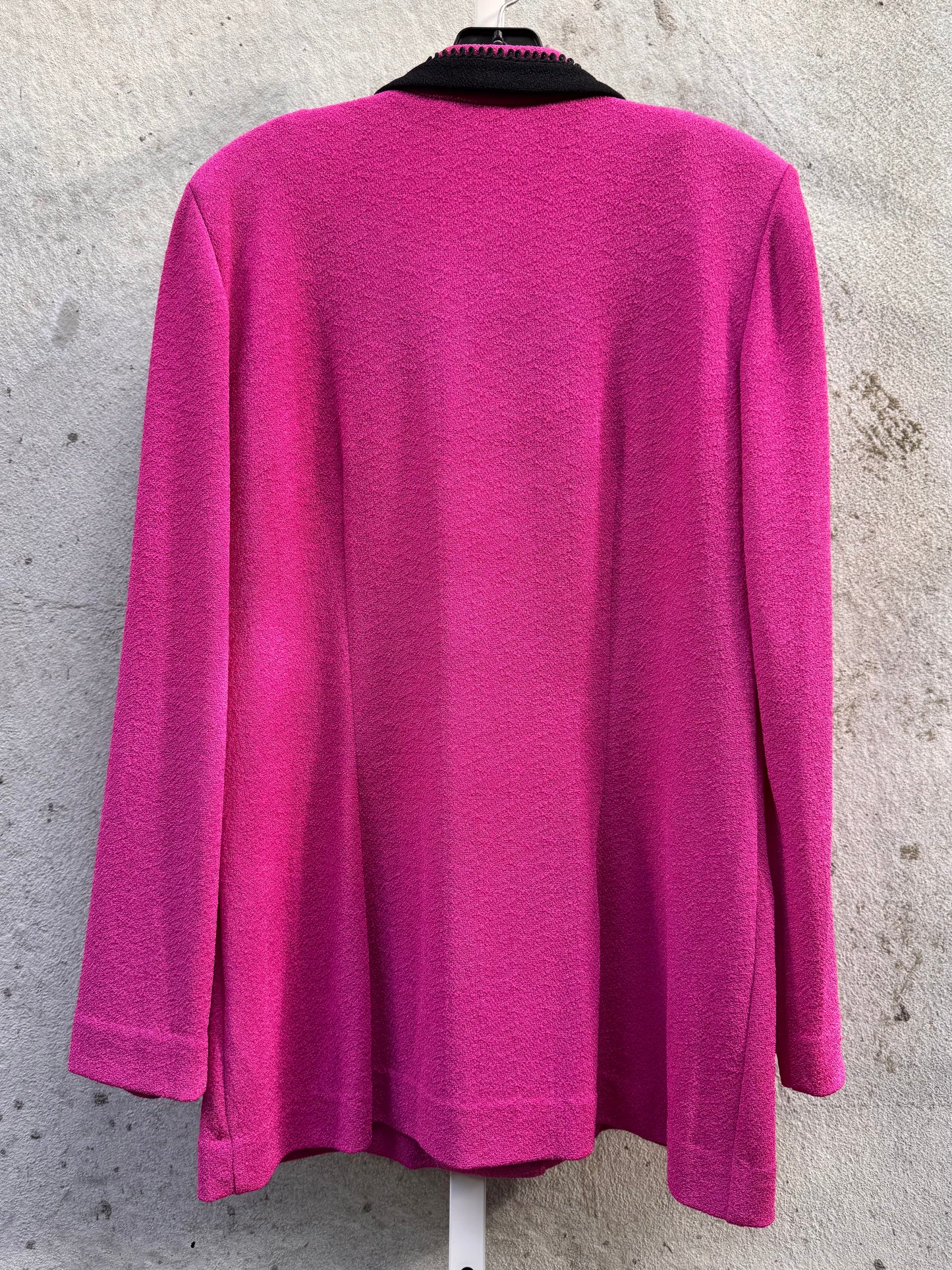 1980s Fuchsia & Black Blazer