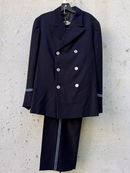 1950s Fire Department Uniform Dress Jacket & Pants Set