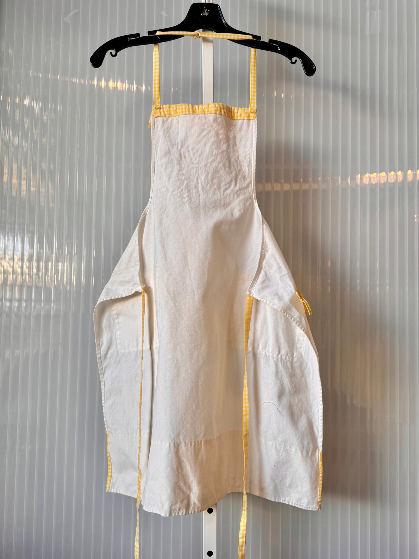 White & Yellow Gingham Apron