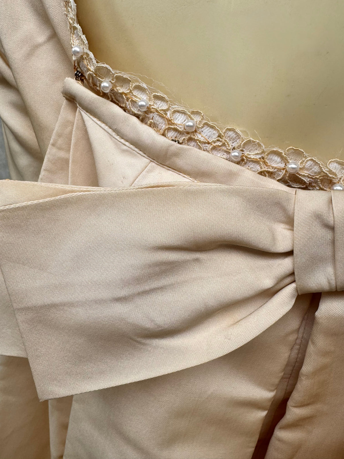 1960s Cream Wedding Dress
