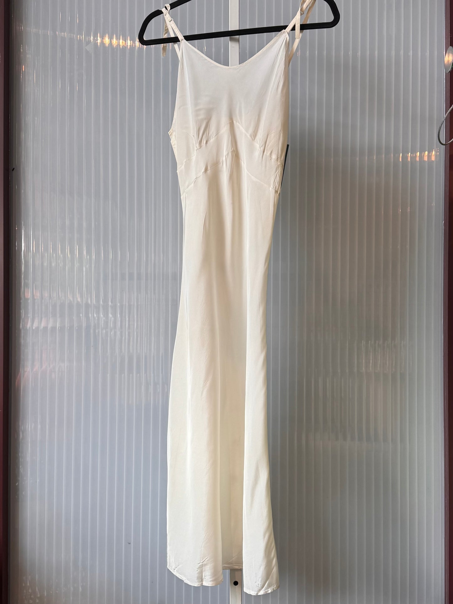 1930s Off-White Long Slip Dress