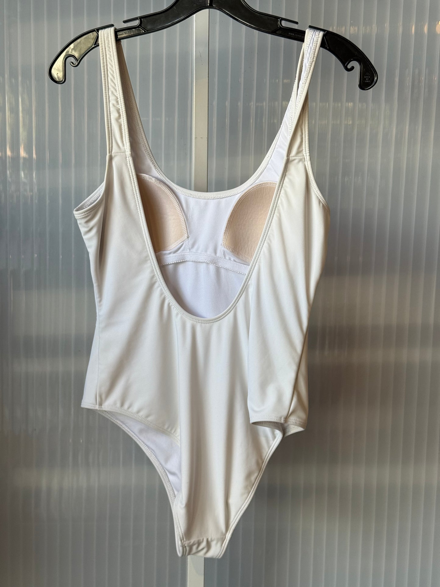 2000s “Sunset Bandit” White One-Piece Swimsuit