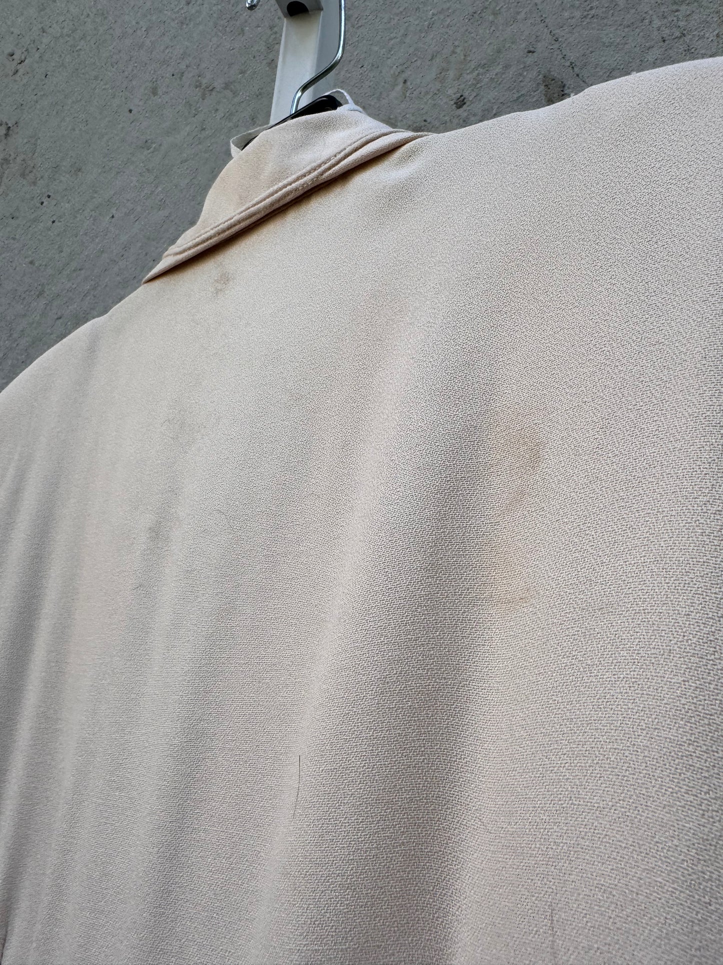 1980s Cream Jacket Dress with Leopard Buttons & Buckles