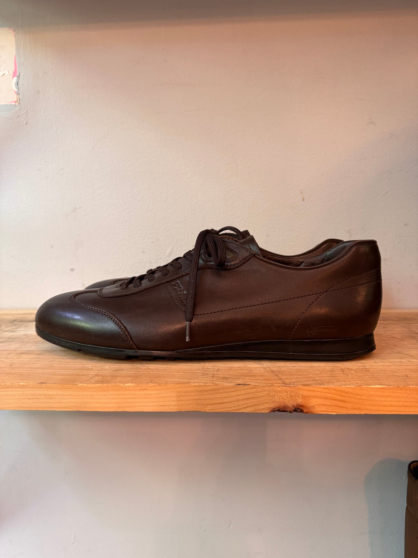 Prada Persio Lace Men's Brown Trainers