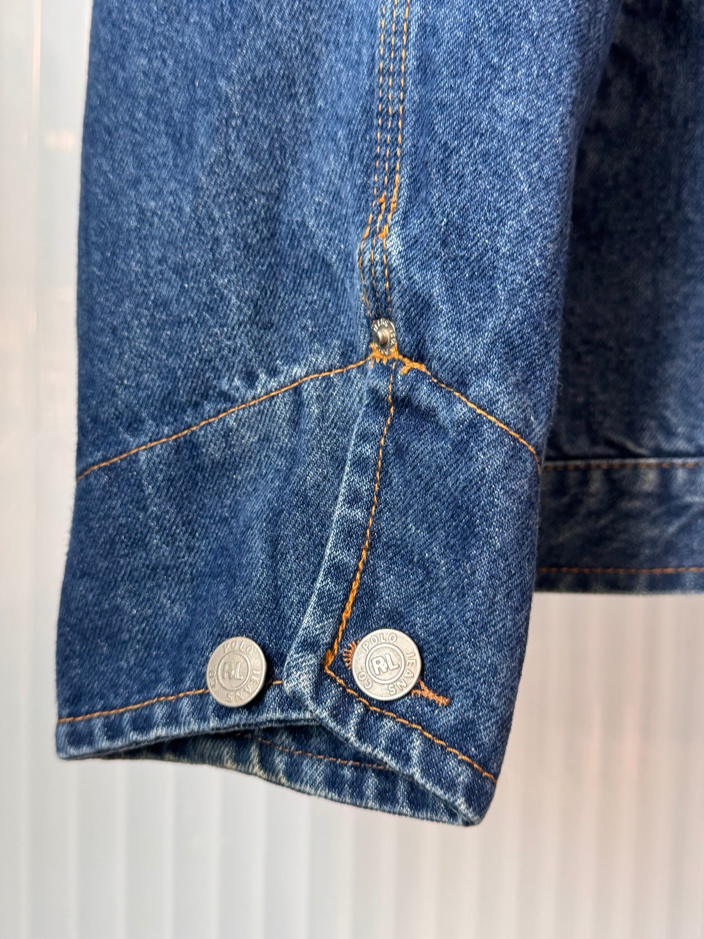 1990s Polo Denim Jacket w/ Corduroy Collar
