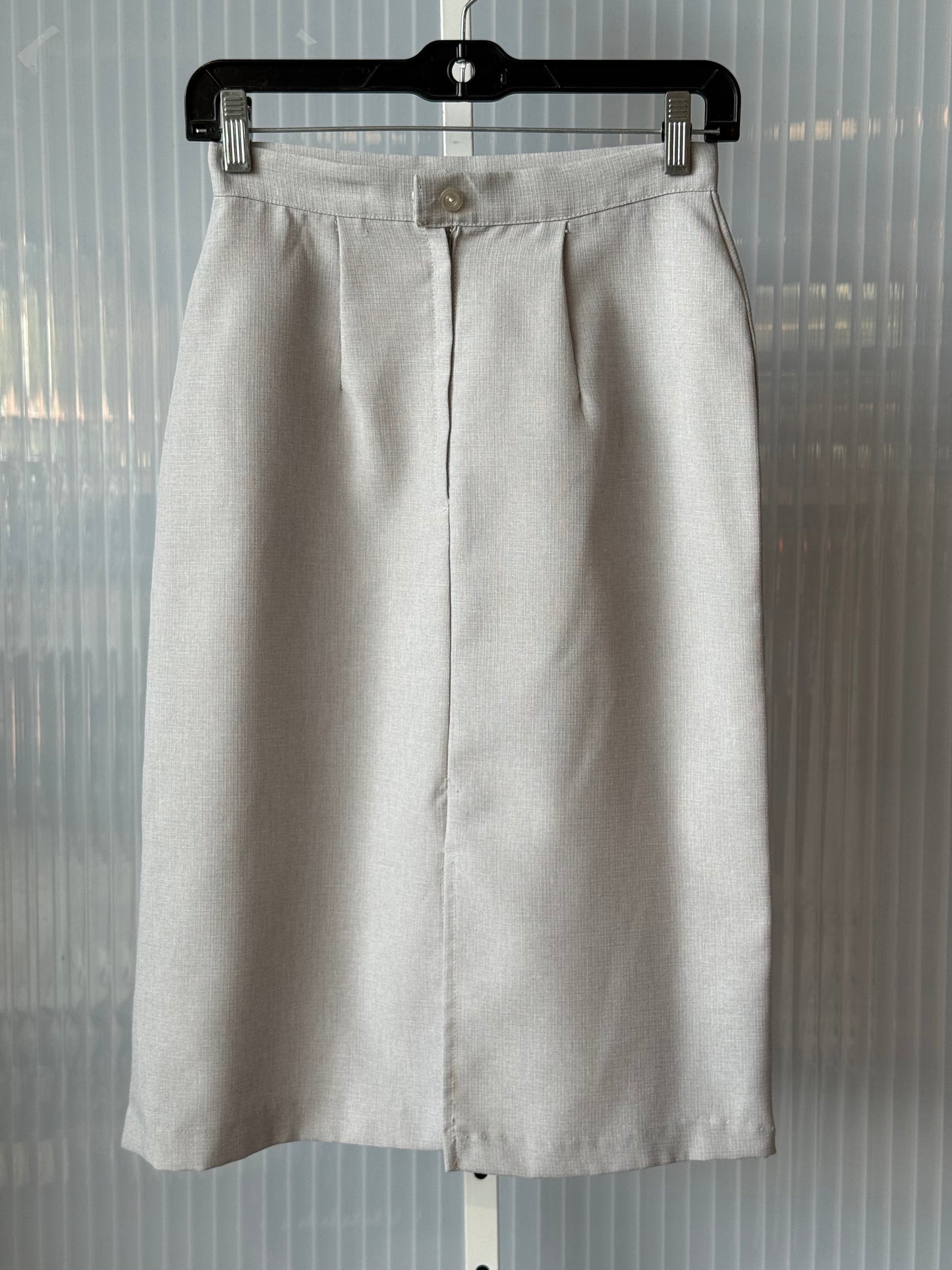 1970s? Soft Grey Suit Jacket & Skirt Set