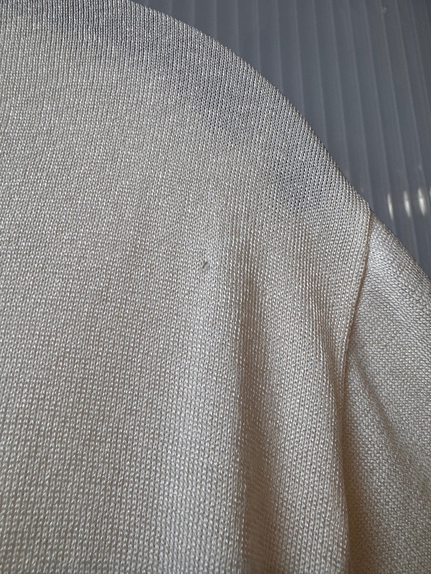 1970s White Point Collar Knit Shirt