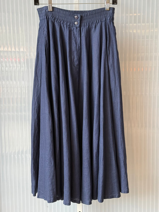 1960s Linen Full Circle Skirt