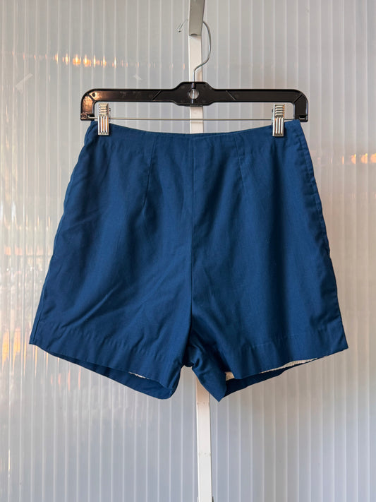 1940s Royal Blue High-waisted Bloomer Gym Shorts