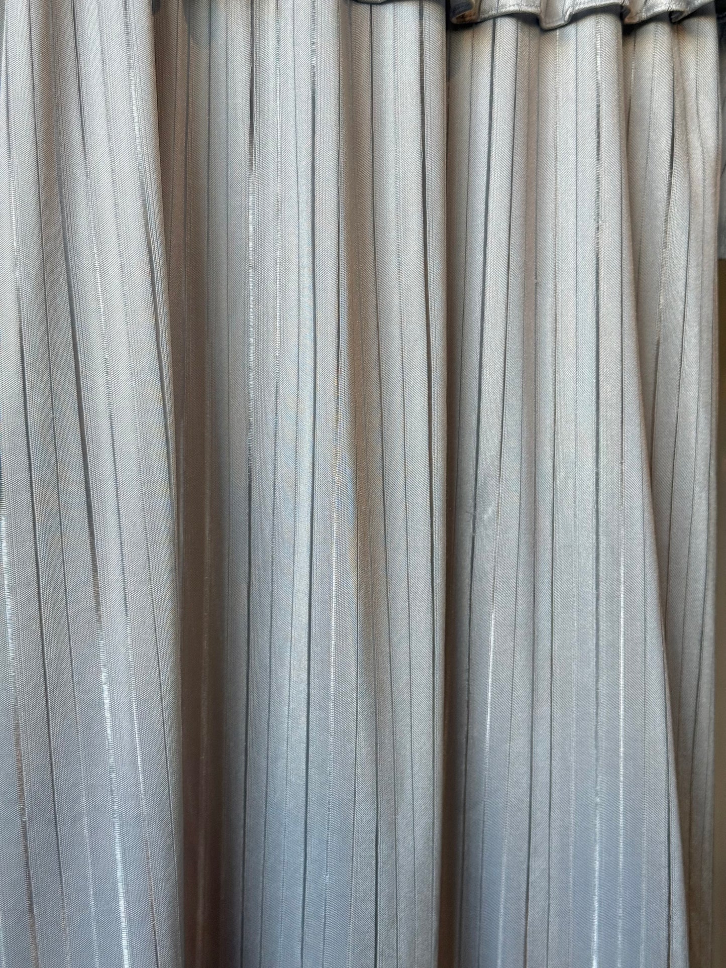 1970s Blue Striped Dress with Peplum