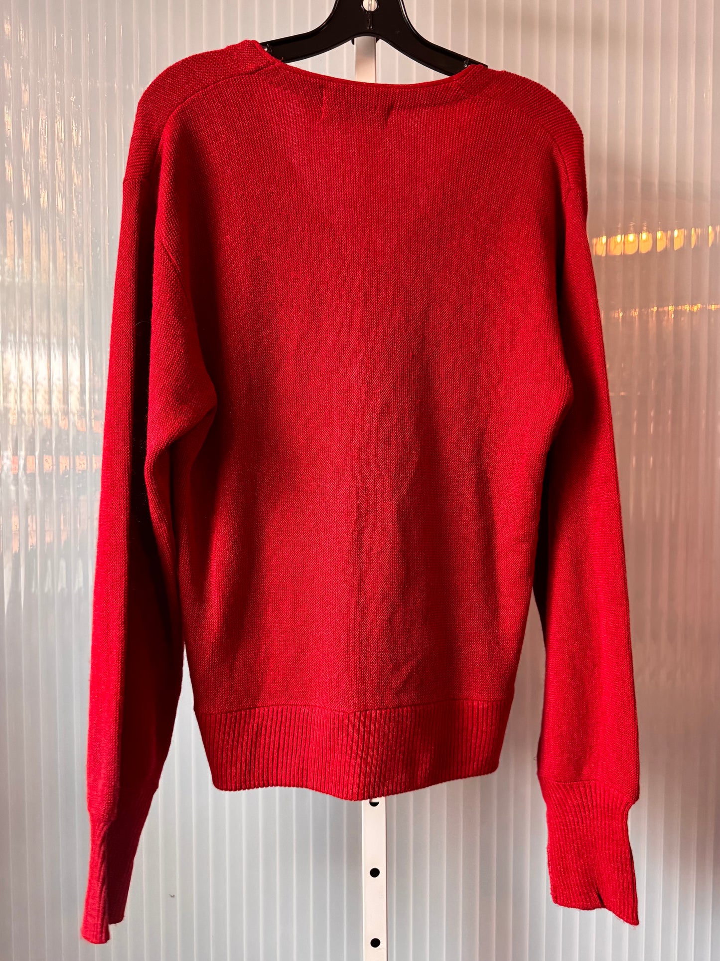 1960s Scarlet Red Knit Cardigan