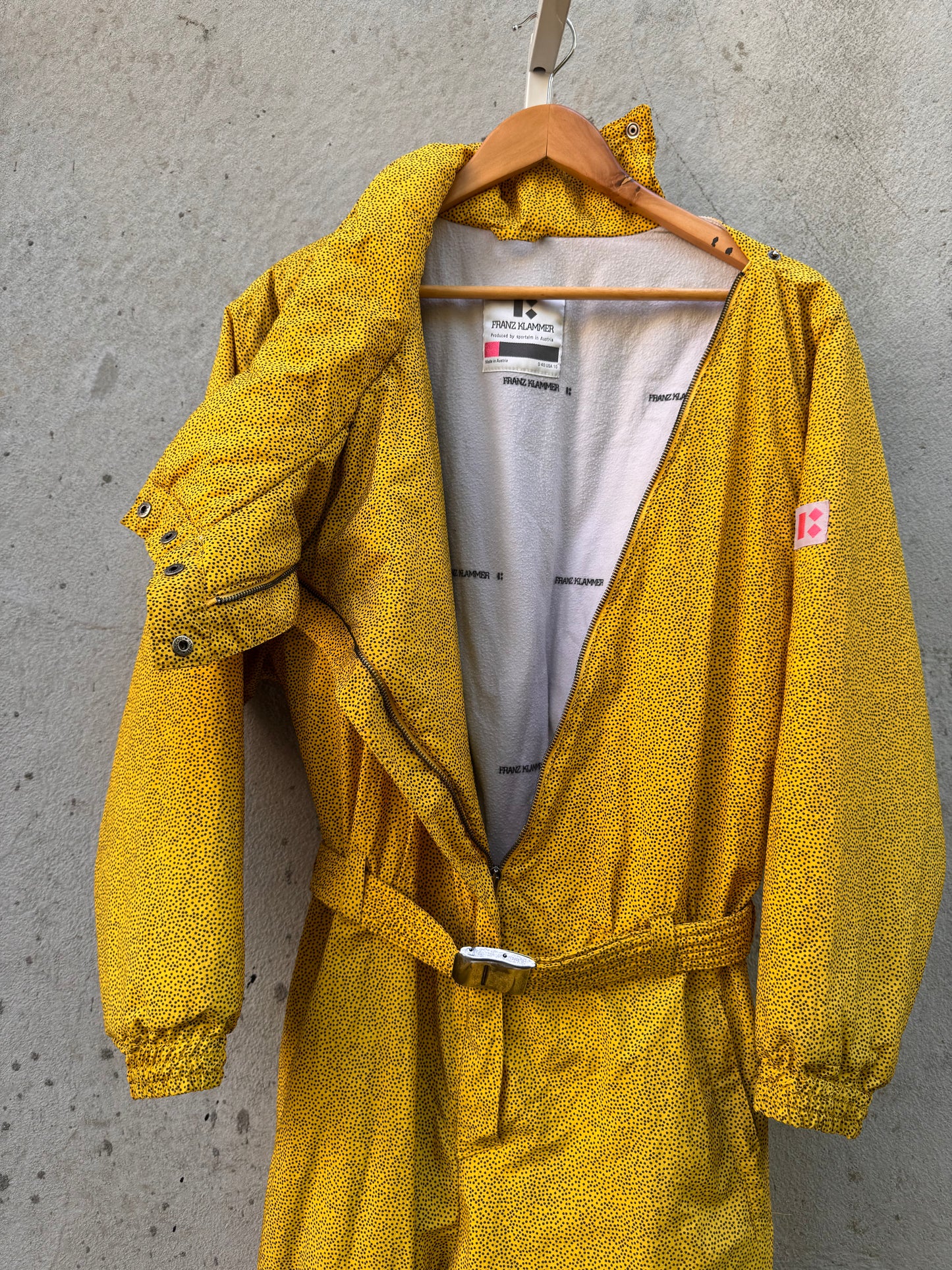 1980s Yellow & Black Ski Suit