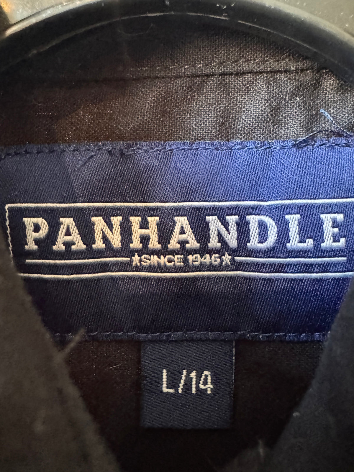 2010s Panhandle Black Orange & Cream Western Shirt