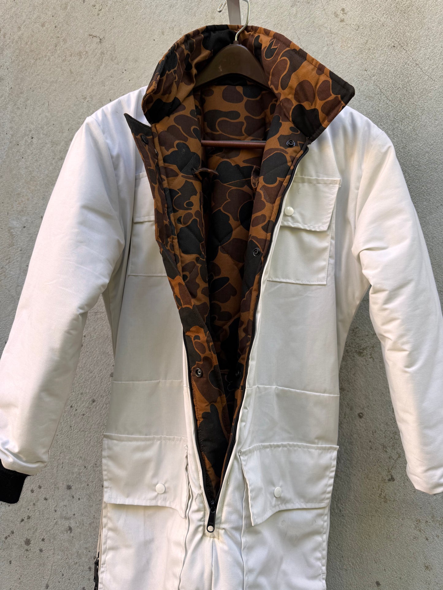 1980s White & Leopard Ski Suit